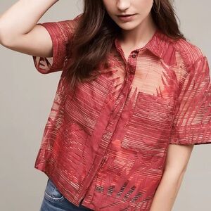 MAEVE ANTHROPOLOGIE Sun Palm Midi Top size2.                          order(57)